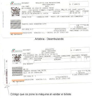 170.- Viajar por Italia en tren